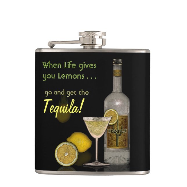 Wenn das Leben Ihnen Zitronen… gibt Flachmann (Vorderseite)