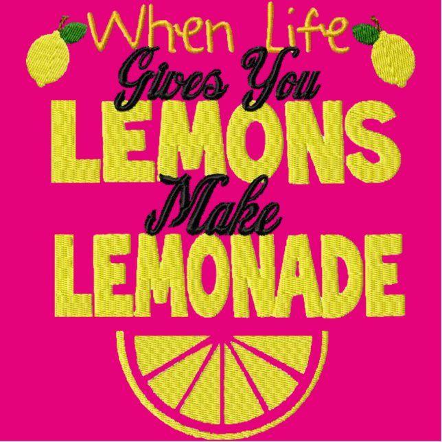 Wenn das Leben Ihnen Zitronen gibt (pink) - in 4 G Freistehende Fotoskulptur (Vorne)