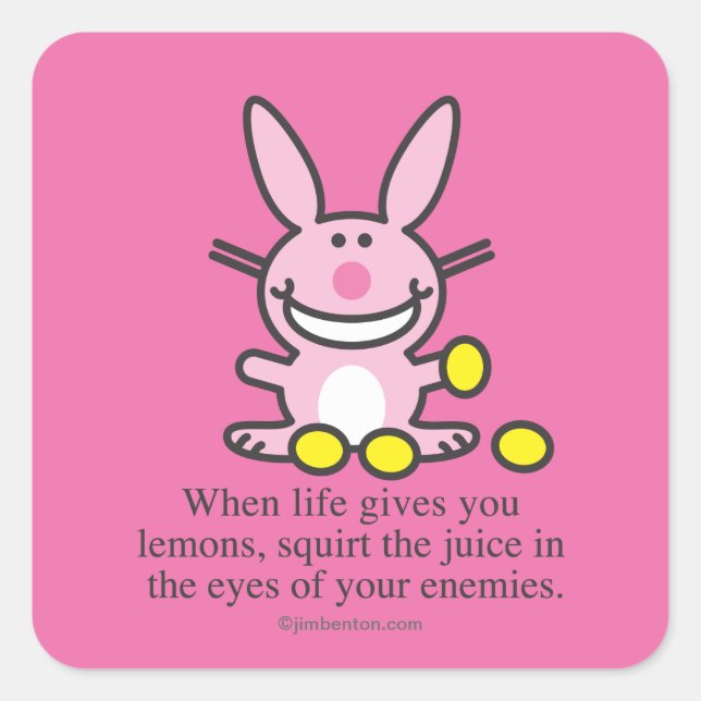 Wenn das Leben Ihnen Zitronen gibt Quadratischer Aufkleber (Vorderseite)