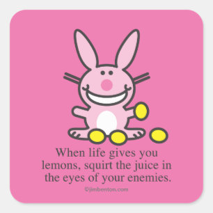 Wenn das Leben Ihnen Zitronen gibt Quadratischer Aufkleber
