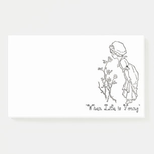 Wenn das Leben jung ist 10" x 6" Post-it® Notes Post-it Klebezettel