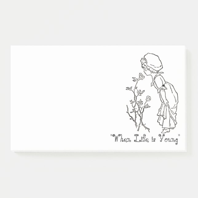 Wenn das Leben jung ist 10" x 6" Post-it® Notes Post-it Klebezettel (Vorderseite)