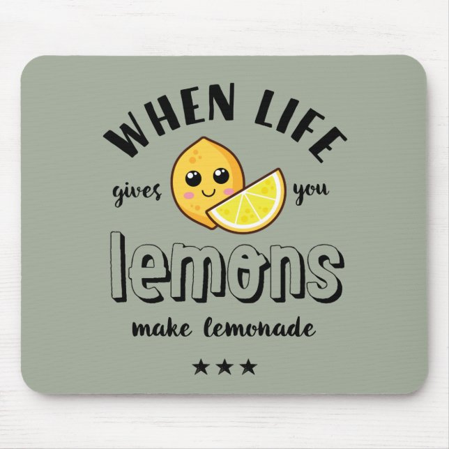 Wenn das Leben Lemon macht Lemonade Funny Summer Mousepad (Vorne)