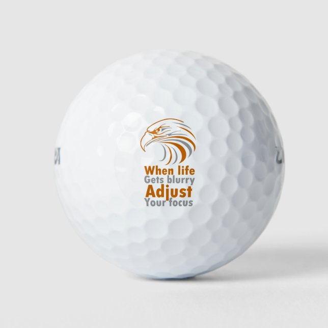 Wenn das Leben verschwommen wird passen Sie Ihren  Golfball (Vorderseite)