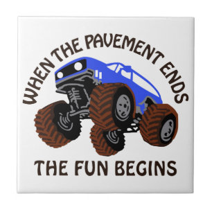 Wenn das Pflaster endet Fliese