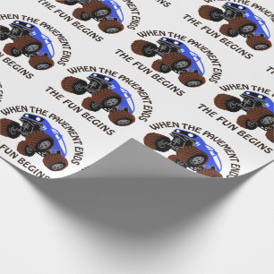 Wenn das Pflaster endet Geschenkpapier