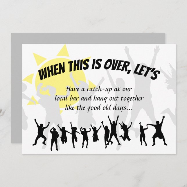 WENN DAS ÜBER IST, LASSEN SIE UNS DIE ABSCHALTTAST EINLADUNG (Vorne/Hinten)