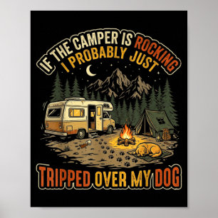 Wenn das Wohnmobil lustig schaukelt Hunde Camping Poster