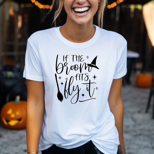 Wenn das Zimmer passt dann Fly It Funny Halloween T-Shirt (Von Creator hochgeladen)