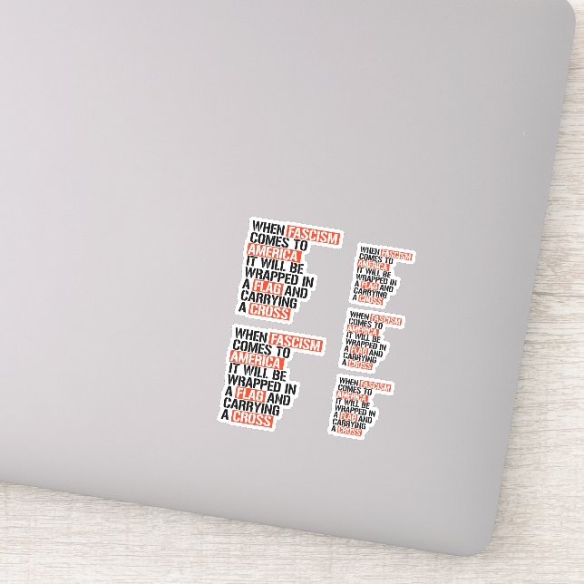 Wenn der Faschismus in Amerika kommt Aufkleber (Detail)