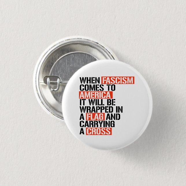 Wenn der Faschismus in Amerika kommt Button (Vorne & Hinten)