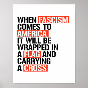 Wenn der Faschismus nach Amerika kommt, wird er in Poster