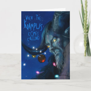 Wenn der Krampus ruft Feiertagskarte