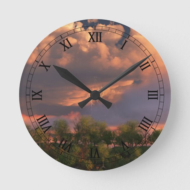 Wenn der März seine Hornklemme bricht Runde Wanduhr (Vorderseite)