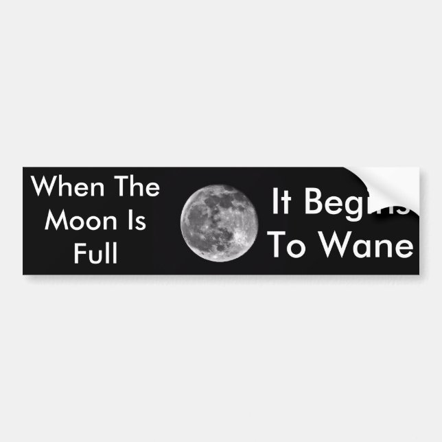Wenn der Mond voller Autoaufkleber ist (Vorne)