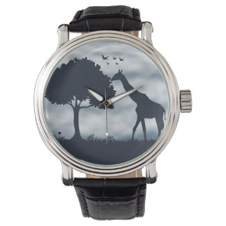 Wenn der Mond zur Giraffe flüstert Armbanduhr