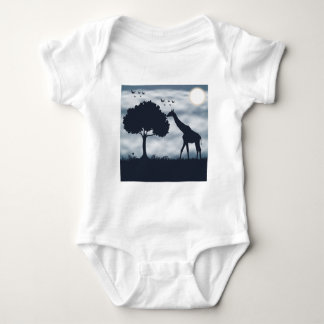 Wenn der Mond zur Giraffe flüstert Baby Strampler