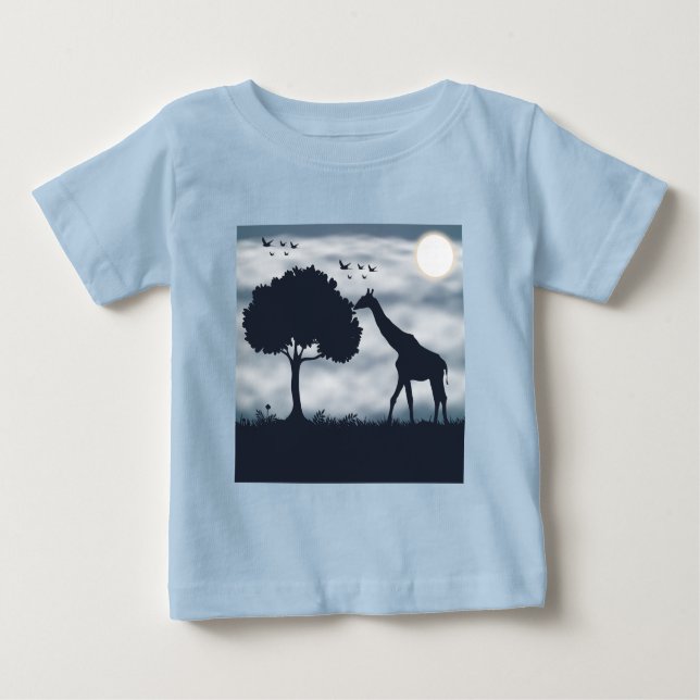 Wenn der Mond zur Giraffe flüstert Baby T-shirt (Vorderseite)