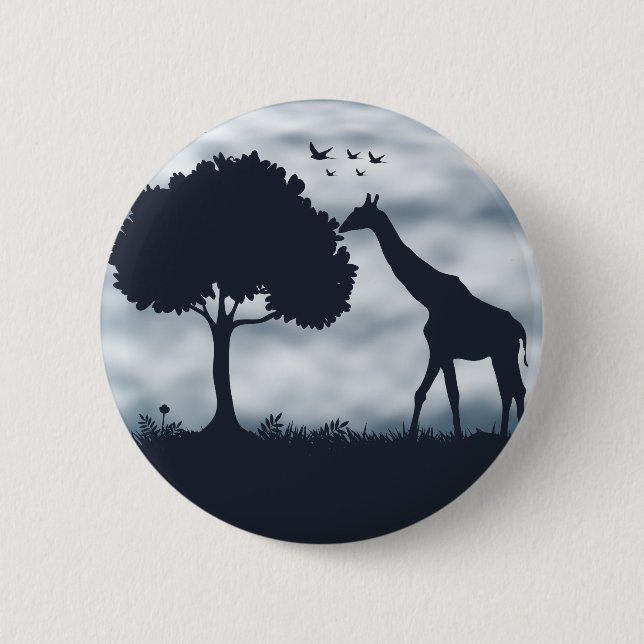 Wenn der Mond zur Giraffe flüstert Button (Vorderseite)