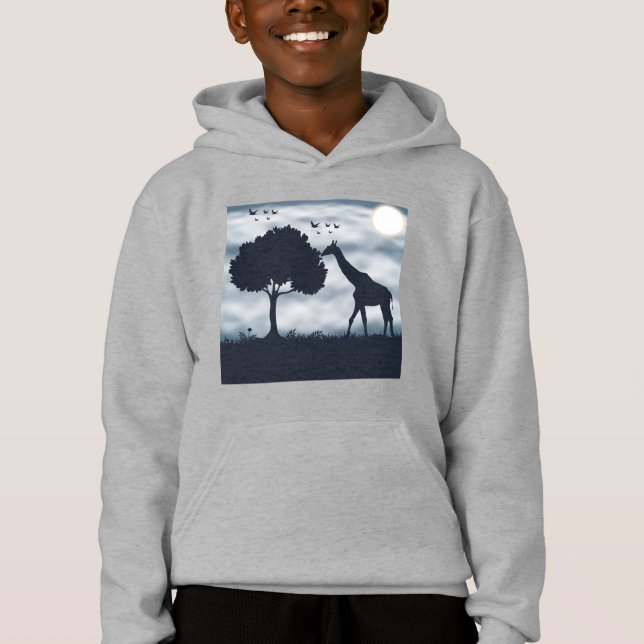 Wenn der Mond zur Giraffe flüstert Hoodie (Vorderseite)