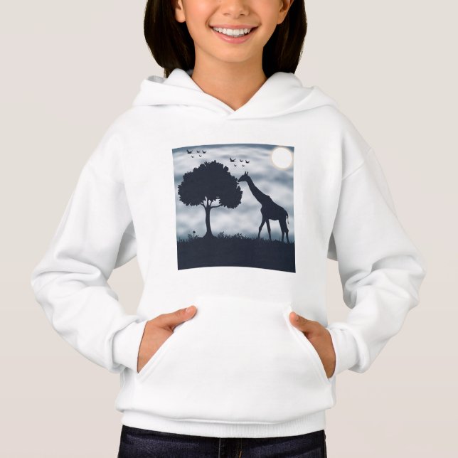 Wenn der Mond zur Giraffe flüstert Hoodie (Vorderseite)