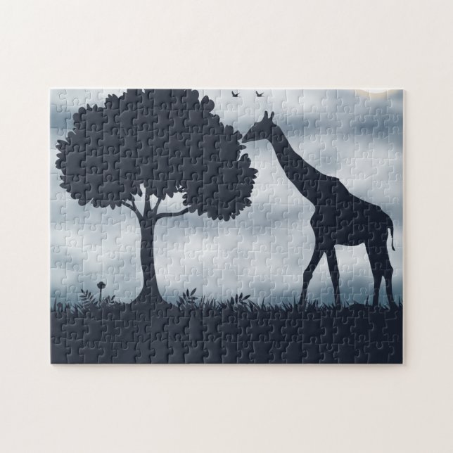 Wenn der Mond zur Giraffe flüstert Puzzle (Horizontal)
