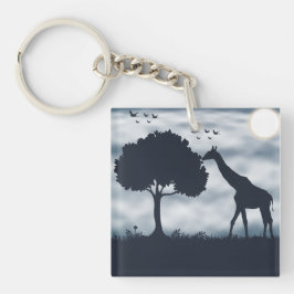 Wenn der Mond zur Giraffe flüstert Schlüsselanhänger