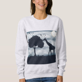 Wenn der Mond zur Giraffe flüstert Sweatshirt