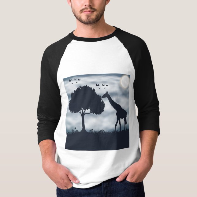 Wenn der Mond zur Giraffe flüstert T-Shirt (Vorderseite)