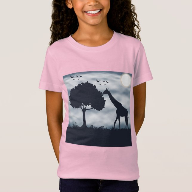 Wenn der Mond zur Giraffe flüstert T-Shirt (Vorderseite)