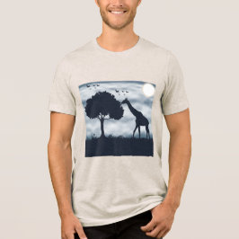 Wenn der Mond zur Giraffe flüstert Tri-Blend Shirt