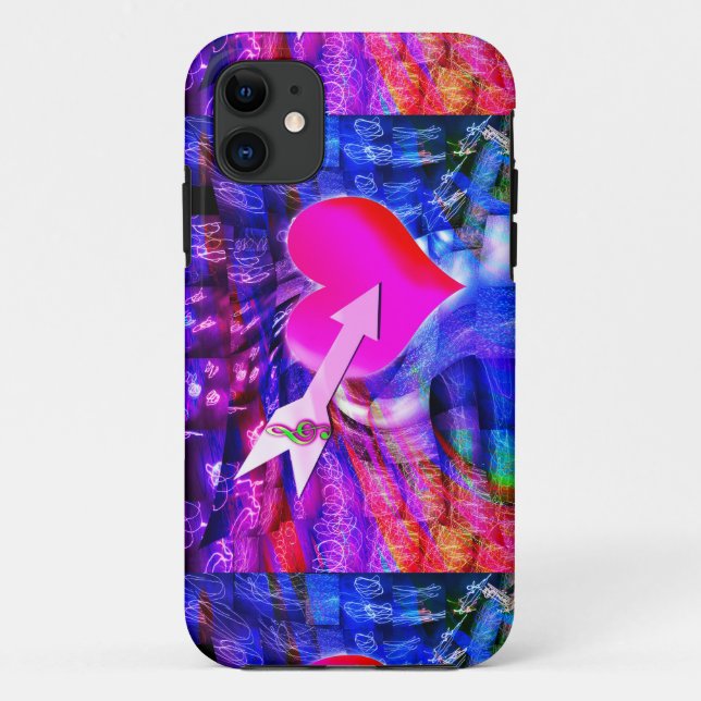 Wenn der Musikpfeil das Herz angriff Case-Mate iPhone Hülle (Rückseite)