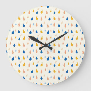 Wenn der Regen so Hübsch aussieht Große Wanduhr