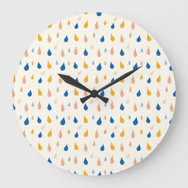 Wenn der Regen so Hübsch aussieht Große Wanduhr (Vorderseite)