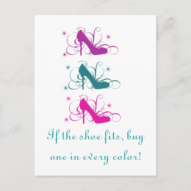 Wenn der Schuh auf die Postkarte passt (Vorderseite)