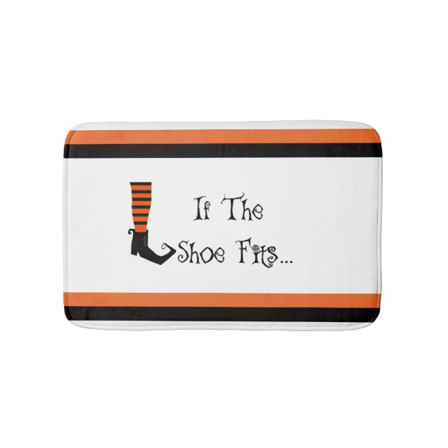 Wenn der Schuh Halloween-Badematte anpasst Badematte (Vorderseite)