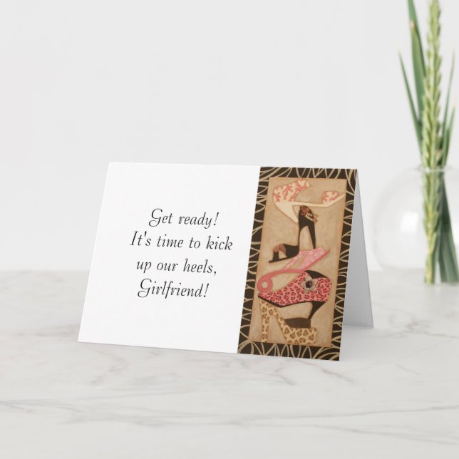 Wenn der Schuh passt!: Fun Fashion Birthday Card Karte (Vorderseite)