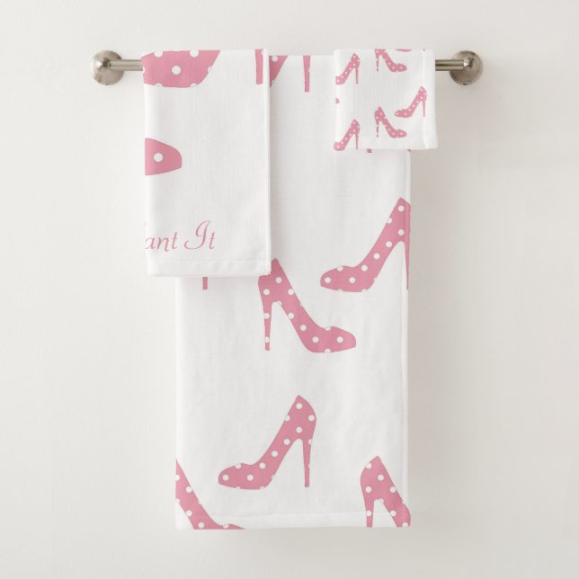 Wenn der Schuh Rosa passt Badhandtuch Set (Insitu)