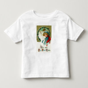 Wenn die besten neues Jahr-Wünsche Szene Sledding Kleinkind T-shirt