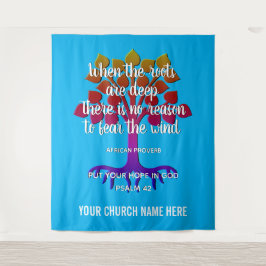 WENN DIE FURTEN TIEF Christliche Kirche sind Wandteppich