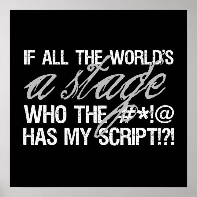 Wenn die ganze Welt eine Bühne ist ... Poster (Vorne)