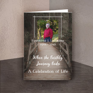 Wenn die irdische Reise das Memorial Bulletin been Karte