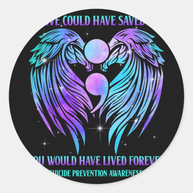 Wenn die Liebe Ihnen eine Suizidprävention Gerette Runder Aufkleber (Vorderseite)