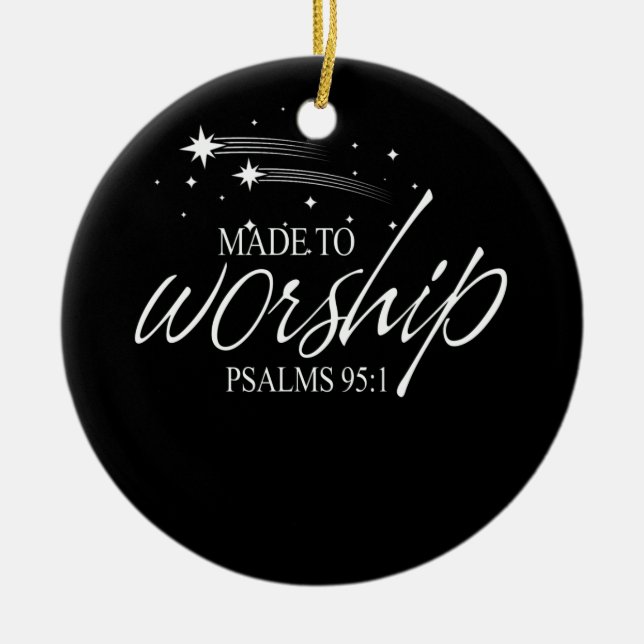 Wenn die Sterne zum Anbeten gemacht wurden, werde  Keramik Ornament (Vorne)