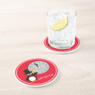 Wenn die Uhr zwölf Sandstein-Untersetzer trifft Getränkeuntersetzer