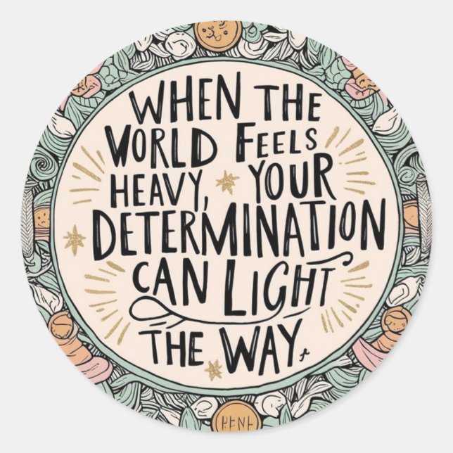 Wenn die Welt sich aufbläst Runder Aufkleber (Vorderseite)