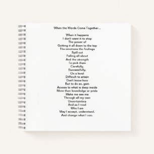 Wenn die Wörter zusammenkommen - Journal Notizbuch