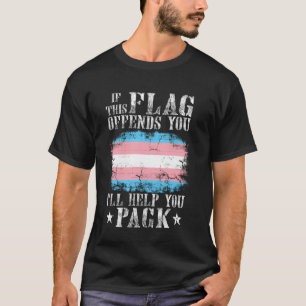 Wenn diese Flagge dich vor Trans Rainbow Pride Tra T-Shirt