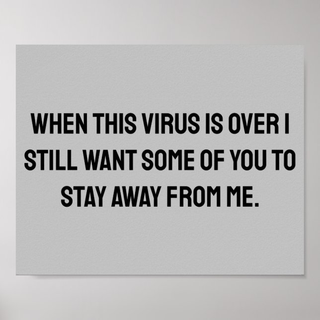 Wenn dieser Virus über 2020 Spaß ist Poster (Vorne)