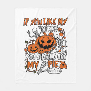 Wenn dir Halloween-Kürbisse gefallen Skelett-Pie_1 Fleecedecke